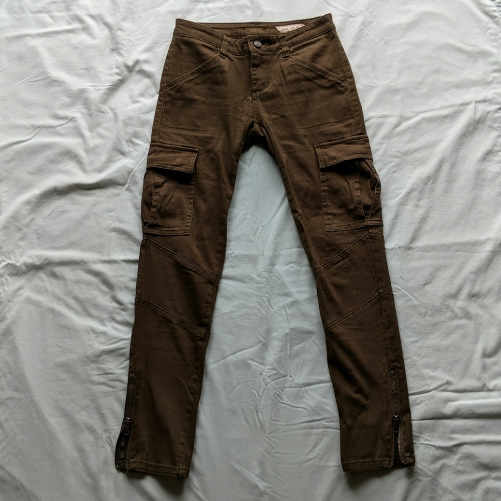 Army Green Skinny Cargo's